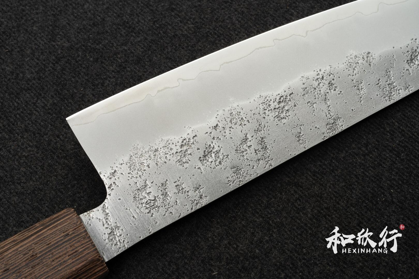 仙藏Senzo｜銀三鋼梨地和牛刀200mm 鐵刀木八角斜柄